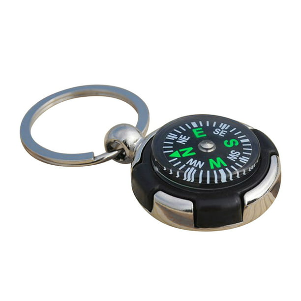 Creative Metal Alloy Keyfob Car Keyring Unisex Keychain Compass Key Chain Ring 
